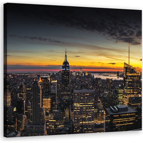 Tableau sur toile New York de nuit 50x50 (1/5)