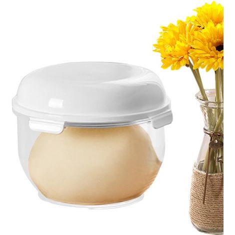 Bol de fermentation – Bol mélangeur – Ustensiles de cuisine – Ustensiles de pâtisserie – Spécialement conçu pour la cuisson de la pâte – 21,8 × 13,6 × 15,8 cm – Blanc – PPWit (1/5)