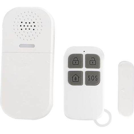 Alarme de Porte avec télécommandes, capteurs d'alarme de fenêtre 130 DB, Sonnette d'alarme de Porte magnétique, Coffre-Fort, Alarme antivol (1/4)