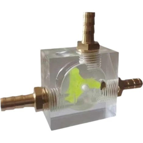 Indicateur de débit d'eau 8 mm, débitmètre en acrylique, outil de mesure de bureau, type F à refroidissement liquide (1/5)
