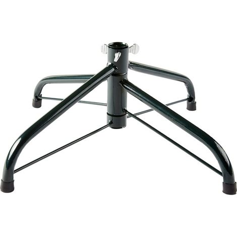 Soporte de hierro verde para árbol de Navidad – Base de 35 cm de ancho – Patas de goma para suelos delicados – Compatible con árboles artificiales de 35/45 cm