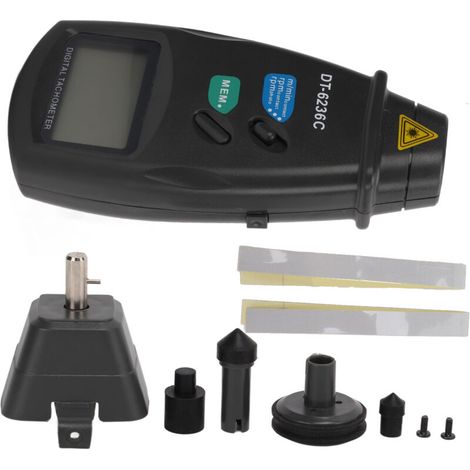 Tachimetro digitale 2 in 1 Crezuo con contatto optoelettronico (senza RPM) per la produzione di ruote motore per autoveicoli-Crezuo