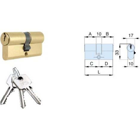 CILINDRO MG YALE L.54 MM (27+27) COD.015560