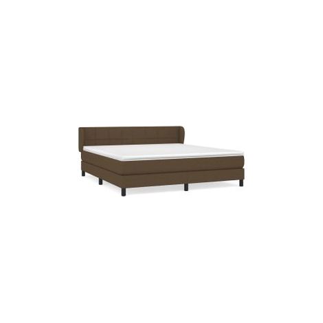 Sommier à lattes de lit avec matelas Marron foncé 160x200 (1/5)