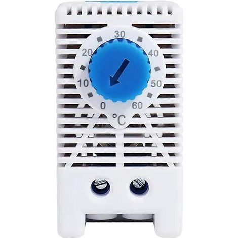 Contrôleur de température pour armoire sur rail DIN NC/NO, 0-60℃, 250 V CA, 10 A, thermostat bimétallique, KTS011 (1/5)