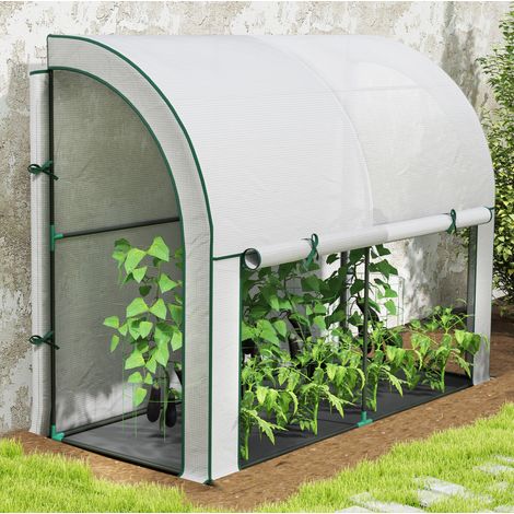 Serra da giardino con porta avvolgibile 200x80x157 cm OKMYHOME (1/5)