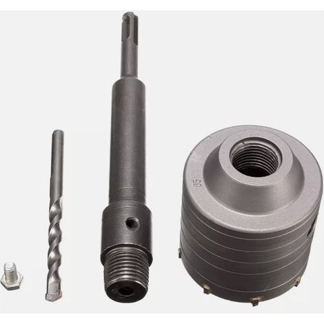 Ensemble scie cloche pour perceuse électrique, tige de connexion à queue ronde de 50 mm + 200 mm, foret pour scie cloche. (1/5)