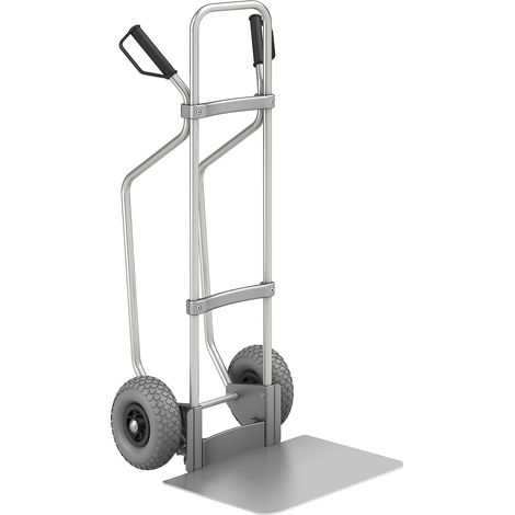 eurokraft pro, Diable en aluminium avec semelles, l x p bavette