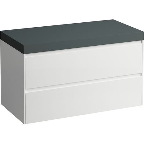 LAUFEN LANI encimera de lavabo gris tráfico incl. mueble bajo (1/3)