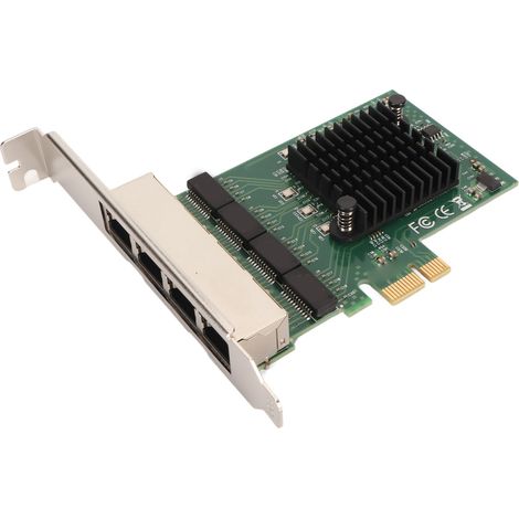 Carte réseau serveur Gigabit 8111G T4 PCI E X1 à 4 ports, adaptateur serveur Ethernet Gigabit 10/100/1000 Mbps pour routage logiciel (1/5)