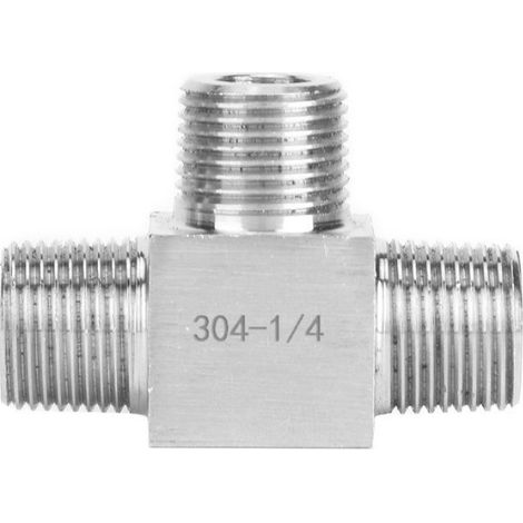 Shipenophy connecteur à filetage mâle Raccords de tuyauterie à 3 voies, connecteur de tuyau à bricolage materiel Fil extérieur 1/4 (1/5)