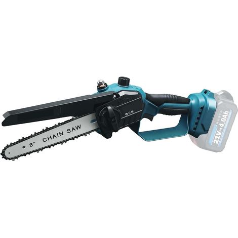 20-cm-Mini-Akku-Kettensäge für Makita 18 V, bürstenlos, werkzeuglose Kettenspannung und Kettenschmierung, ohne Akku (1/4)