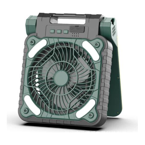 solaire pour camping, ventilateur de refroidissement portable, alimenté par batterie et solaire, 5200 mAh, ventilateur rechargeable (1/5)