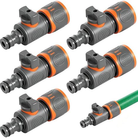 5 Pcs Raccord Tuyau Arrosage avec Vanne de Régulation (1/5)