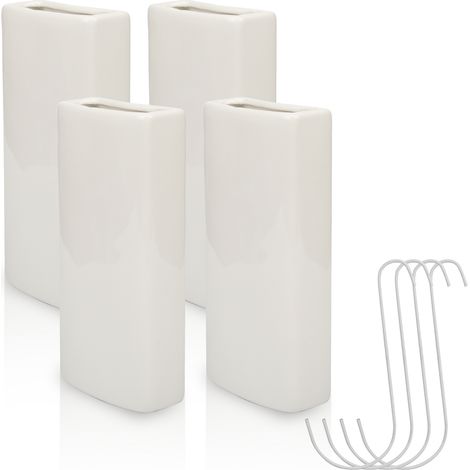 TolleTour Luftbefeuchter für Heizkörper aus Keramik - 4er Set mit flexiblen Aufhängehaken - Energieeffizient & optimale Luftfeuchtigkeit - Schnelle Verdunstung - Ideal für trockene Räume (1/5)