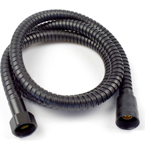Duschschlauch – 1,2 m – Schwarzer Edelstahl – Flexibel und wasserdicht – Fürs Badezimmer (1/5)
