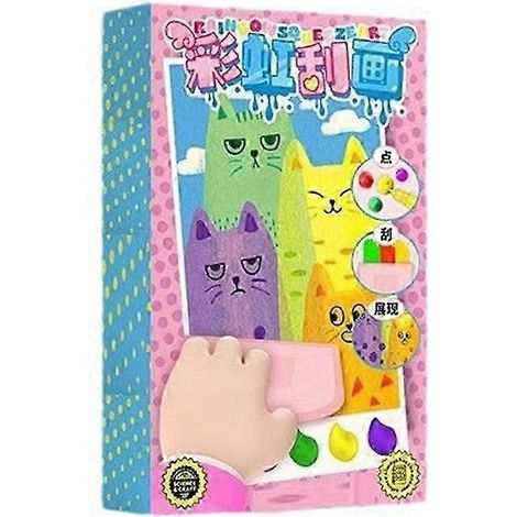 Kit de peinture à gratter Squeegee Art pour enfants, 20 pièces, peinture arc-en-ciel à faire soi-même / Enfants (1/4)