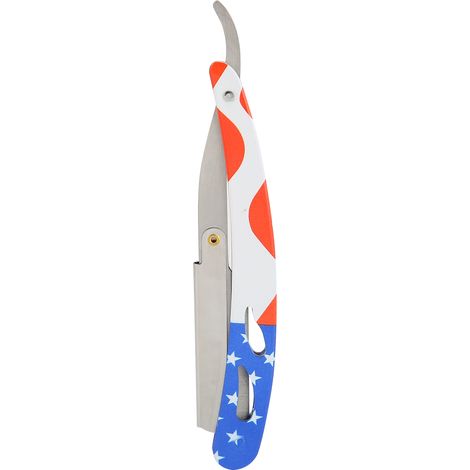 Porte-rasoir droit barbier en acier inoxydable, support manuel pour coupe sourcils et rasage, étui de rangement pour lame droite (1/5)