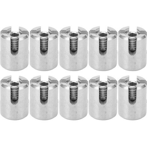 Jeffergarden 10 pièces colliers de câble croisés inox M10 – Fixation câble 4mm – Pour intérieur et extérieur – Résistance et esthétique (1/5)