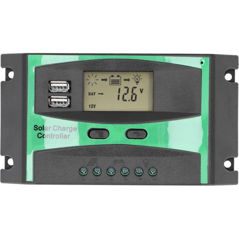Solarladeregler, 12–24 V, 30 A PWM, Photovoltaik-Entladeregler LD3024U