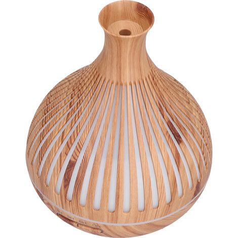 400ml Diffuseur d'Aromathérapie USB avec Télécommande et LED Colorée - Design Bois - 100‑240V Prise EU