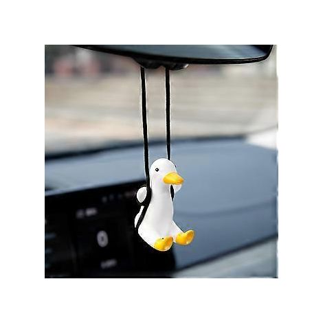 1er-Pack niedlicher Schaukelenten-Autoanhänger, Schaukelenten-Autoornament, niedliche fliegende Ente, Auto-Innenspiegelornament, Autodekorations-Zubehör