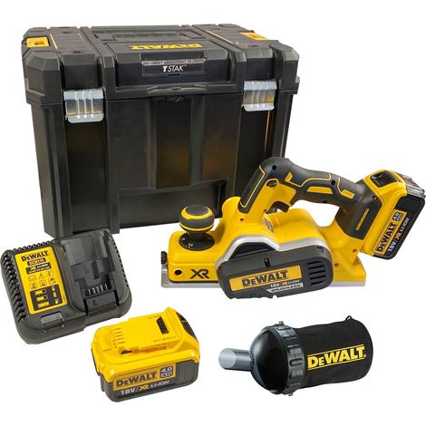 Dewalt DCP580M2 18v XR Cordless Brushless Planer + 2 x 4.0ah Batteries Tstak (1/4)