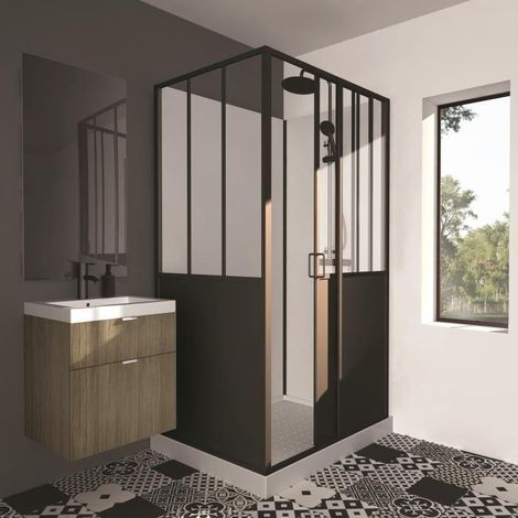 Gelco Moderne Duschkabine Schwarz 90x120x220 cm