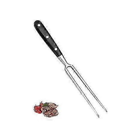 Fourchette à découper en acier inoxydable, 16 cm, manche en plastique, idéale pour le barbecue et la préparation de dindes rôties. (1/5)