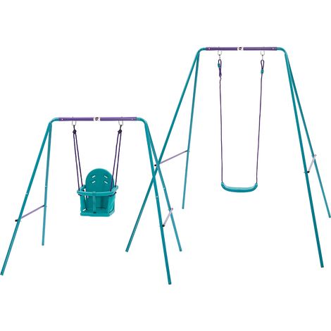 Balançoire Plum 2-en-1 turquoise (1/5)