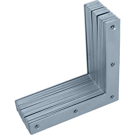 HELPMATE - 24 pezzi angolo piatto 100x100x15mm - connettore in legno zincato e passivato blu - angolo angolare con eccellente protezione dalla corrosione, stabile e durevole - montaggio semplice