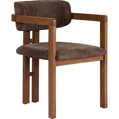 Chaise en bois "Toscana" - 54 x 54 x 76 cm - Marron / Noyer