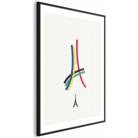 Poster – Eiffelturm – Farbgrafik – abstrakt (1/4)