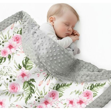Couverture bébé Minky, coton, double face, 75 x 50 cm, fine - pour le jardin (1/5)