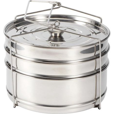 Dailygoods - Pentola impilabile a 3 livelli - Acciaio inossidabile - Cottura a vapore - Salutare (1/5)