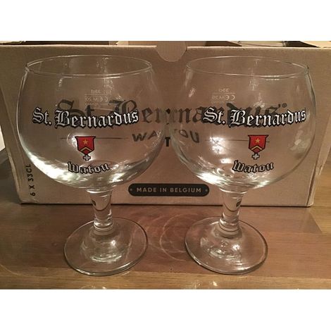 St Bernardus Watou - Lot de 2 calices à bière belge - Officiels