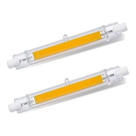 Ampoule R7S LED 118mm Blanc Froid 6000K, 1200LM, R7S 13W COB LED Équivalent Halogène R7S J118 100W 120W, 360 Degrés, Non-dimmable, LED R7S 118mm Slim pour Plafonnier/Lampadaire, lot de 2 (1/5)