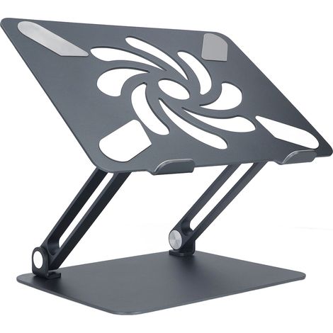 Support Ordinateur Portable en Aluminium Allié, Plieuse Réglable en Hauteur, Refroidisseur pour PC Portable, Notebook et Tablette (1/5)