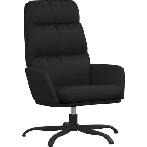 Sillón de relax de cuero sintético negro vidaXL (1/5)