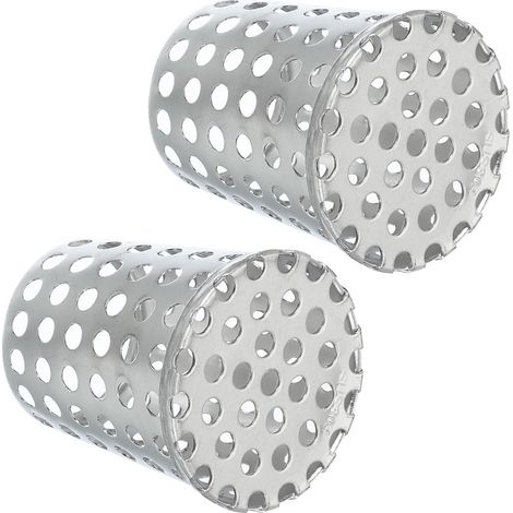 Gutter Filter 2"-1.6", 2pcs PVC Termination Cap Roof Ventilation Grille Stainless Steel Exhaust Pipe Conical Cover Gutter Guard (1/5)