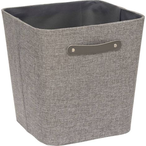 Boîte de Rangement Déco "Roundy" 31cm Gris (1/2)