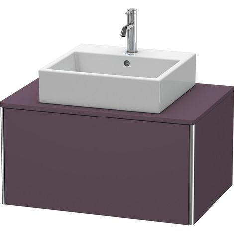 Meuble sous-vasque XSQUARE 400x800x548mm Satin aubergine