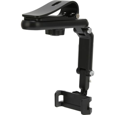 Support téléphone orientable 360°, fixation rétroviseur voiture, bras multi-articulé ajustable pour GPS. (1/5)