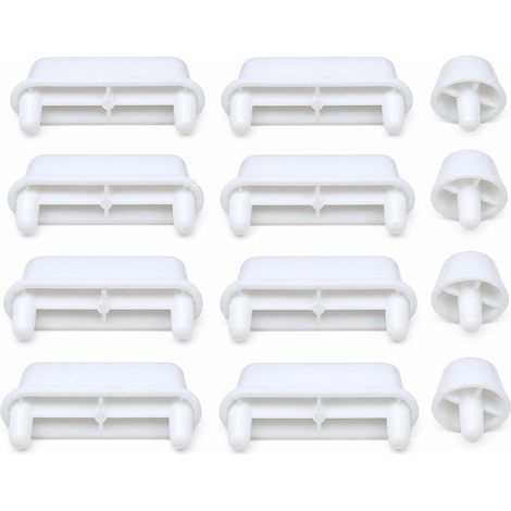 6 Pièces Tampon Abattant WC, Matière Plastique Épaisse, Blanc (1/5)