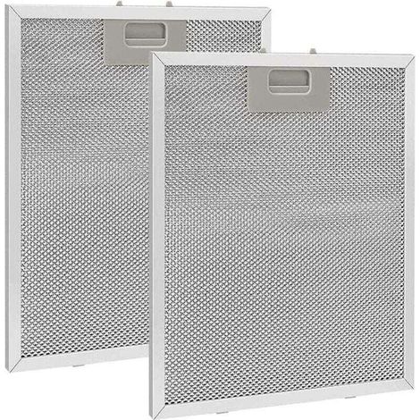 Filtro de grasa metálico de 2 piezas para campana extractora 320x260mm, accesorio de filtro de malla para campanas extractoras -Crezuo