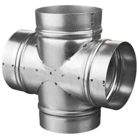 raccord en croix X de dérivation Ø150mm en acier - Winflex ventilation (1/2)