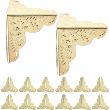 Lot de 50 protections d'angle métalliques vintage pour meubles (1/5)