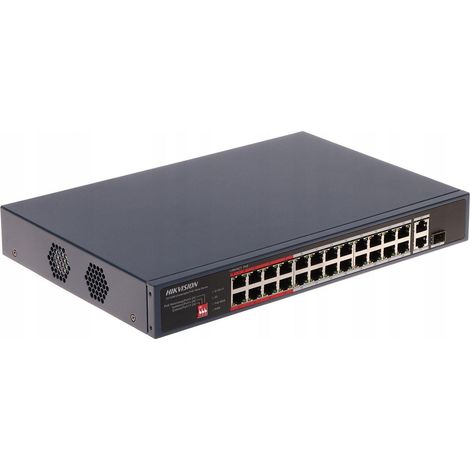 Switch Hikvision DS-3E0326P-E/M(C) 24 ports PoE boîtier métal (1/3)