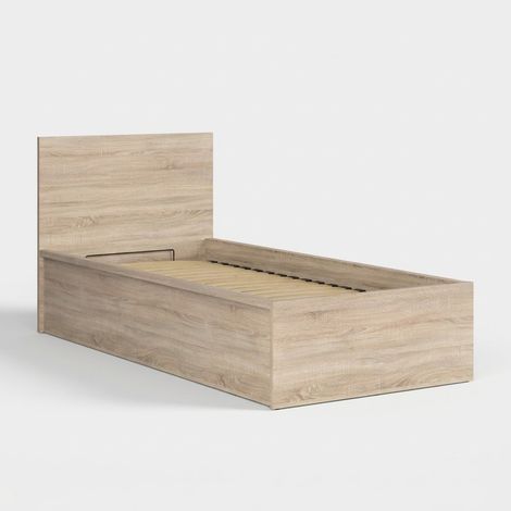 Einzelbett mit Bettkasten 90x200 Tetrix - Eiche (1/3)