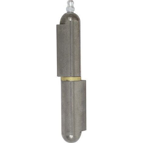 CLEMENSON Paumelle SOUDALU aluminium bouts ronds bague inox  Longueur (mm): Longueur (mm) : 100 - Graisseur: Avec graisseur